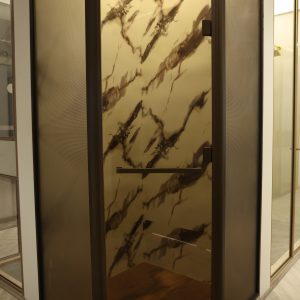 Framed Shower Partition With Frameless Door