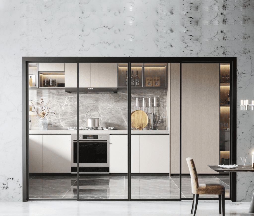Closma MagTouch Electromagnetic Sliding System – 1 Fix + 1 Sliding Door