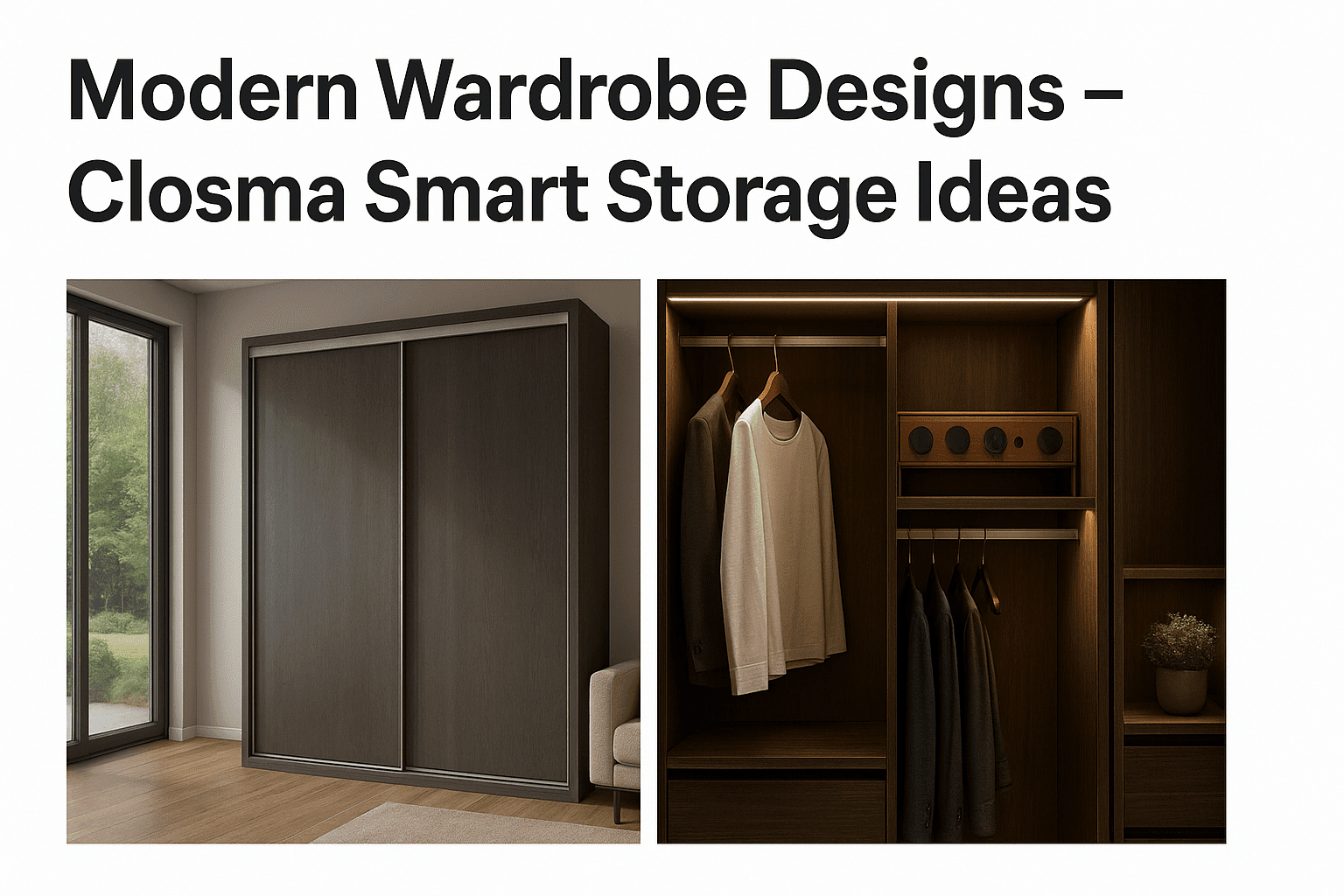 Modern Wardrobe Designs – Closma Smart Storage